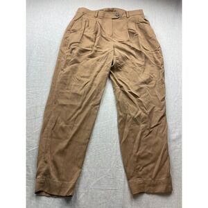 Brooks Brothers Brown Womens Size 6 Pleated Tapered Leg Old Money Dress Pants